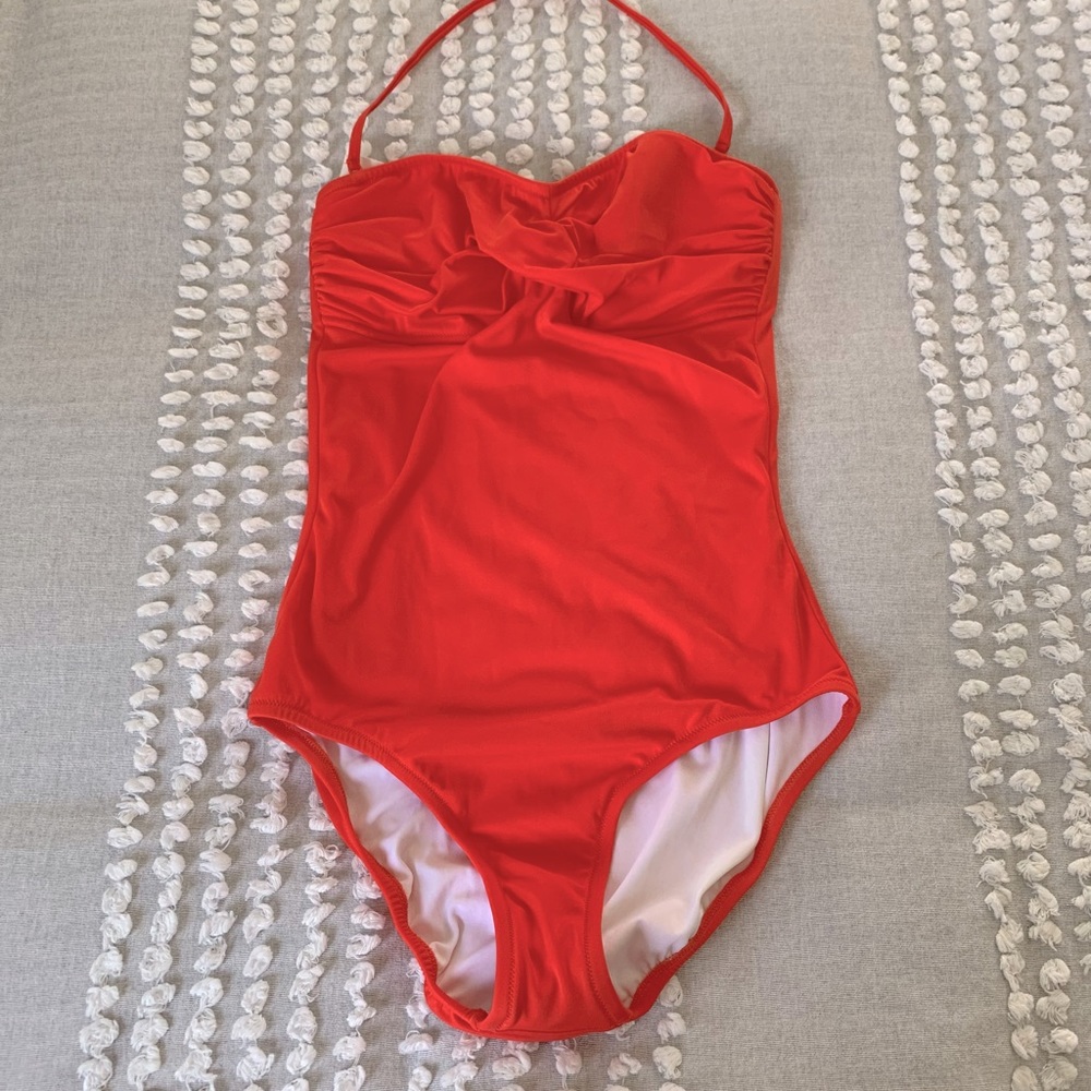 J. Crew Red One-Piece Swimsuit